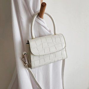 White Crocodile Handbag